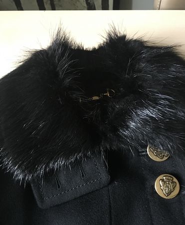 Gucci cappotto in cachemire e collo in volpe tg.40 (it)