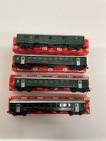 HAG, Konvolut an SBB Wagen grün, Bespielt mit Verpackung