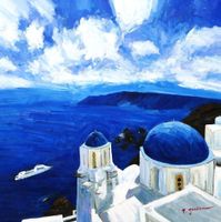 Modern Art - Kirche auf Santorin