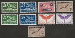 Schweiz Flugpost 5 7 13 5z 11z 13z postfrisch Katalog 456.-