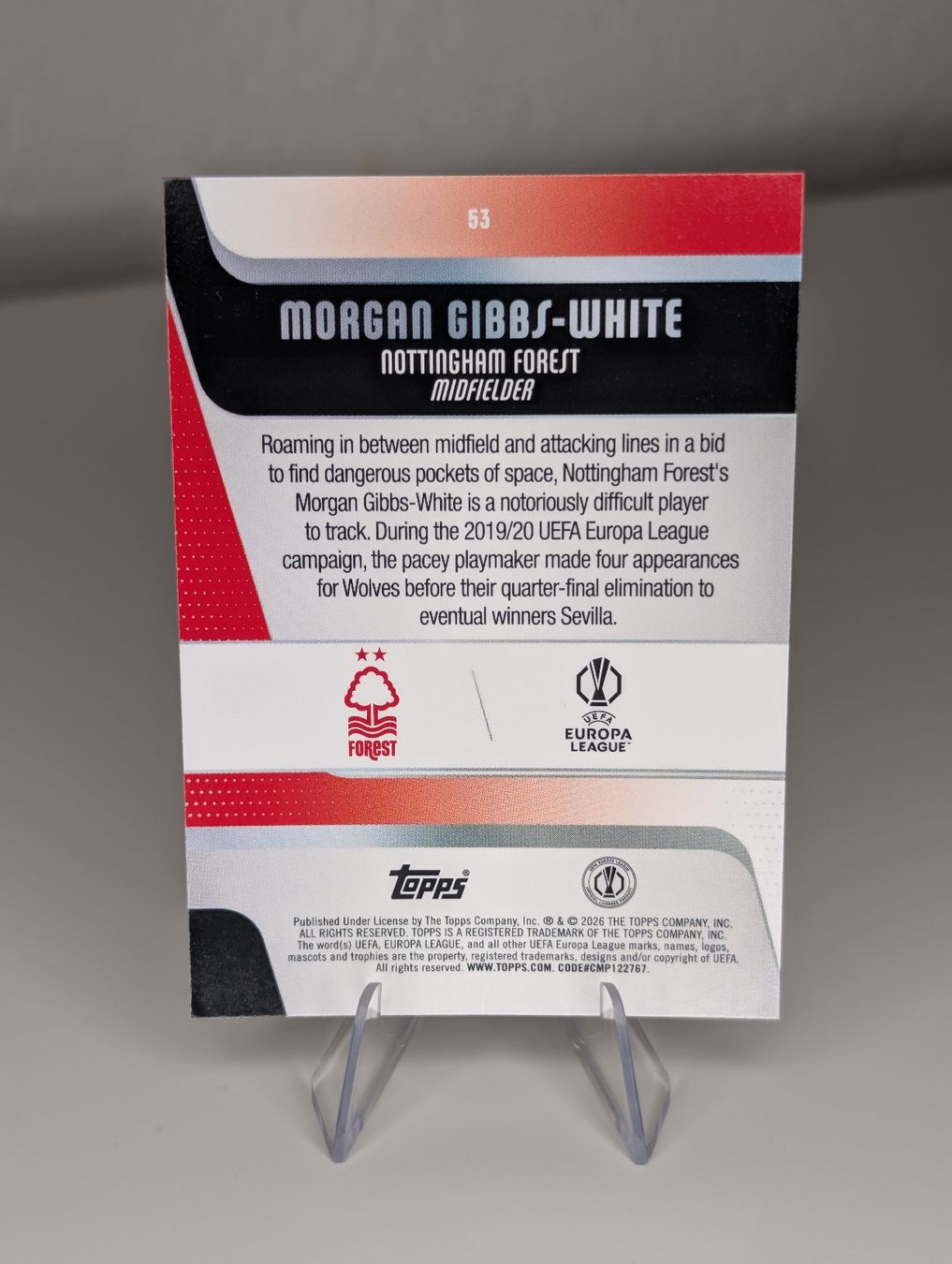 Topps Carte collezionabili: Morgan Gibbs White Nottingham Forest Topps Flagship – Nuovo (secondo la descrizione) da Hunzenschwil venduto da BRPCards 1