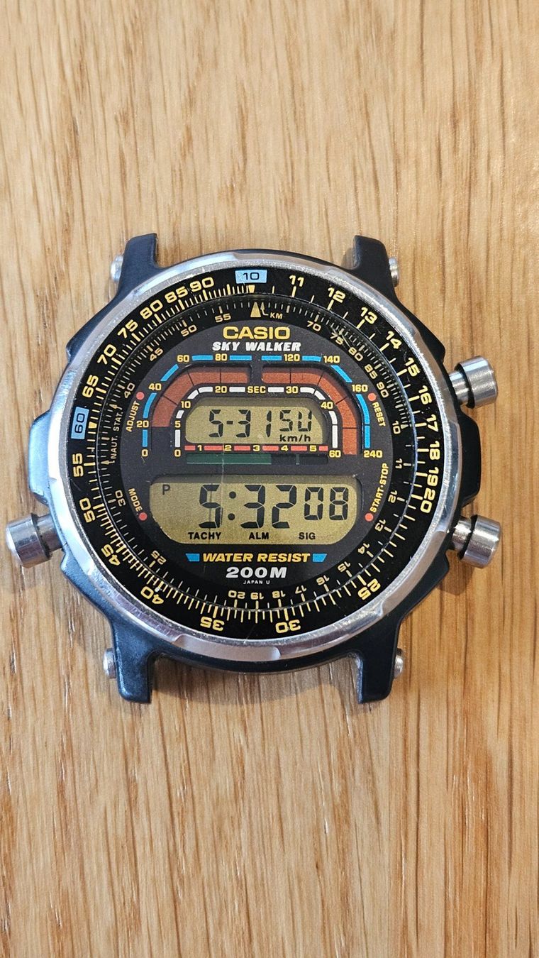 Casio Orologi: Casio Sky Walker /  Jg.1990 / 200M Wasserdicht mit Anleitung – Usato da Oberrohrdorf venduto da Mex01 7