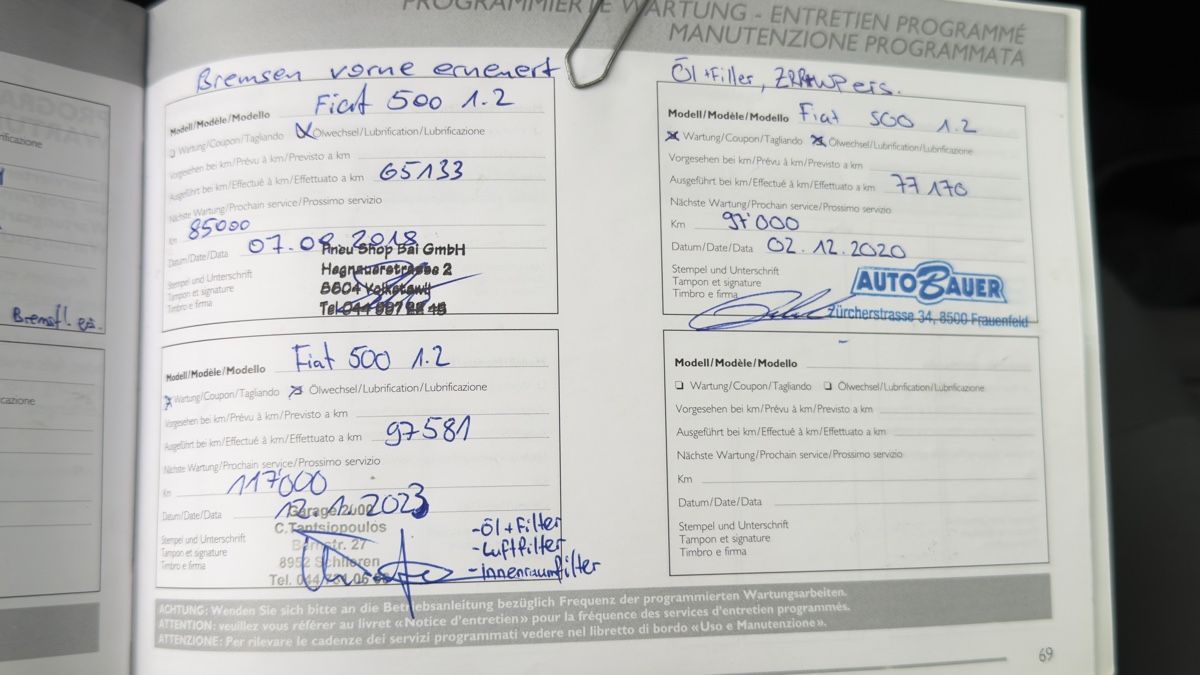 Fiat Autos: Fiat 500 – Gebraucht aus Burg AG von Rl-2390 7