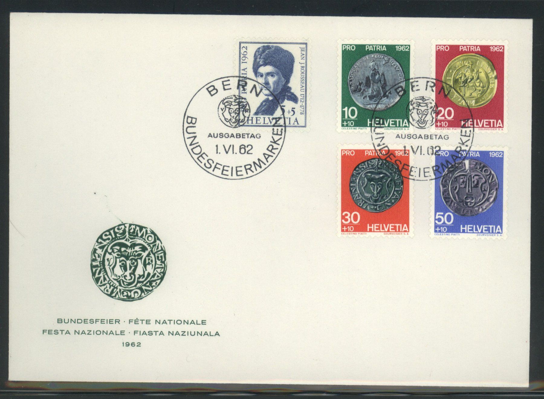 Tutti i francobolli: 1962, FDC, Pro Patria (2) – Usato da Willisau venduto da Vollstempel
