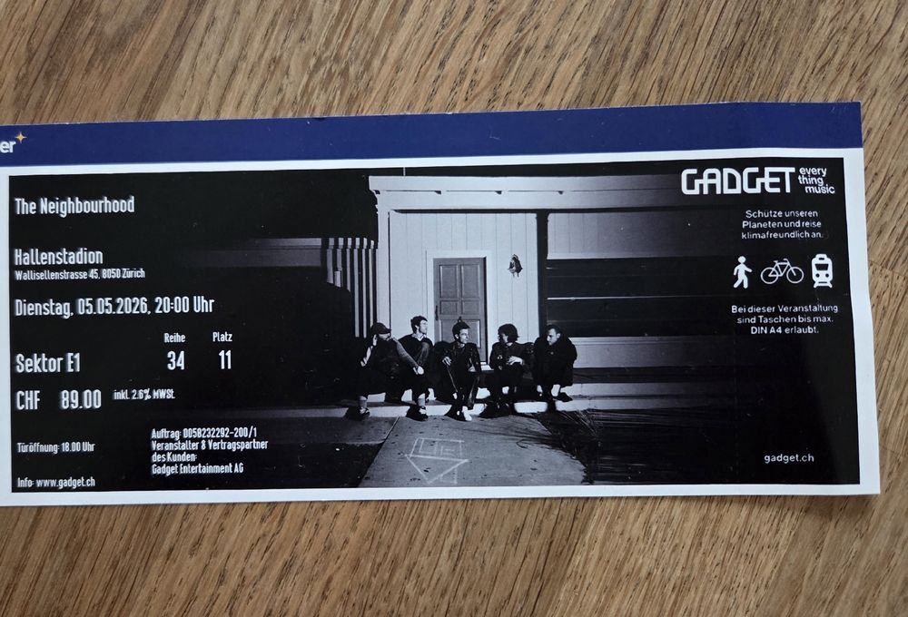 Ticket The Neighbourhood (Neu und originalverpackt) in Flumenthal für ...