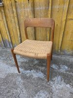 niels møller Teak Stuhl mit defektem Geflecht
