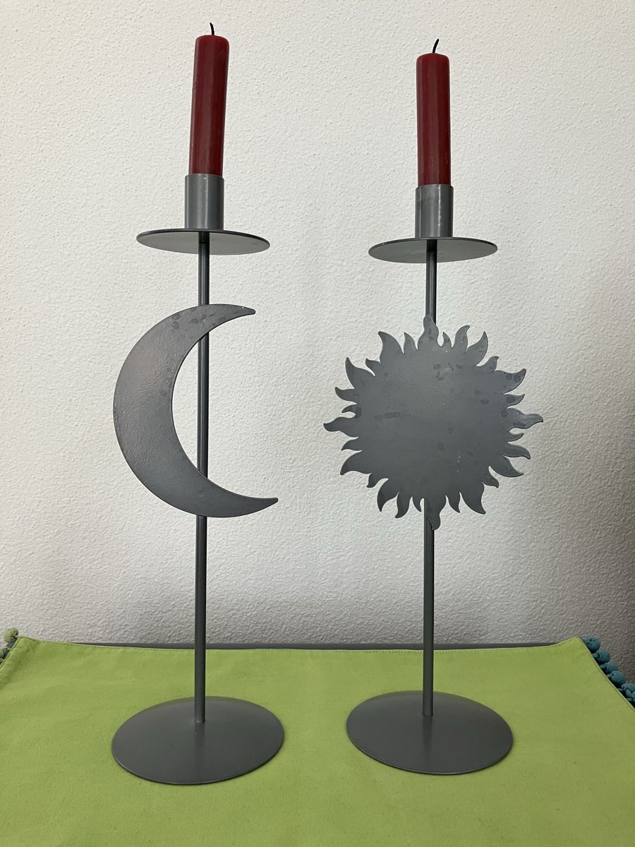 Portacandele: Sun & Moon Candle Holders – Usato da Wettingen venduto da BAG4478