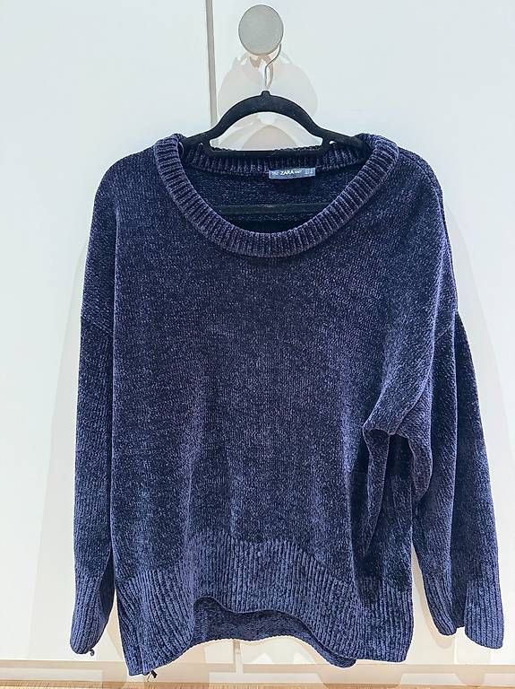 Pulls & Sweat-shirts: Chenille Pullover - Gr. M - Dunkelblau – D'occasion à Effretikon par alicebrunner