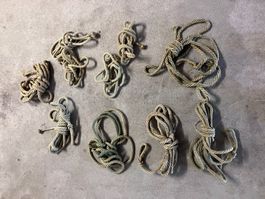 10 Stk. Strick Hanfseil Armee Militär 10m / 5m