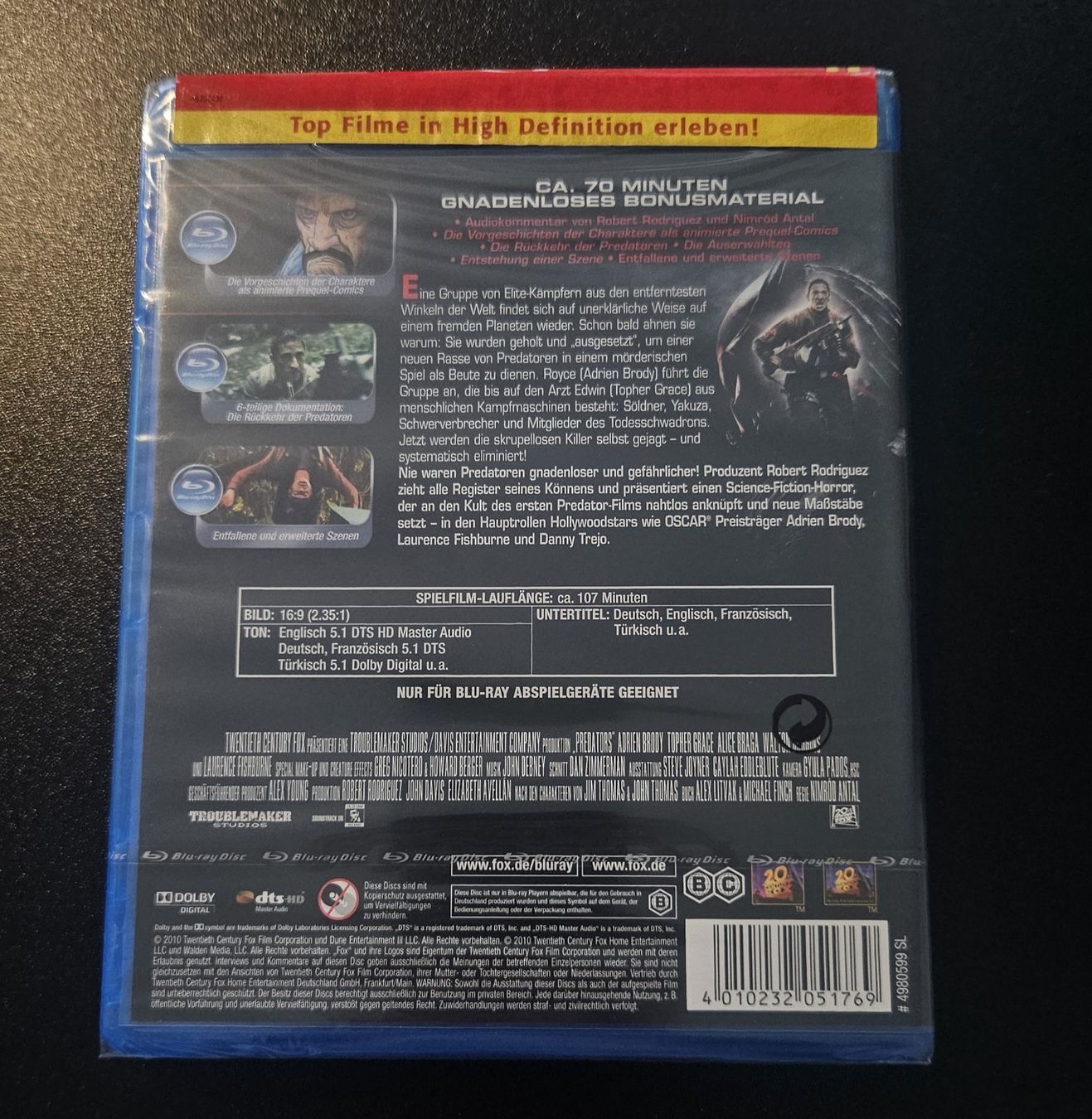 Tous les DVDs: Predators Blu-Ray – Neuf avec emballage d'origine à Kloten par mar_w6hp 1