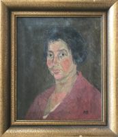 Gemälde  «Portrait einer Frau», Oel auf Leinwand