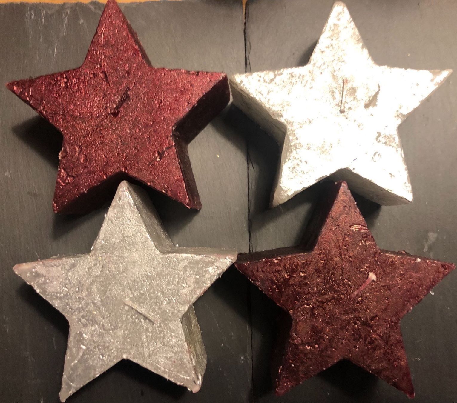 Candele: 4 x Weihnachts Kerzen Sterne – Nuovo (secondo la descrizione) da Kestenholz venduto da Inna09