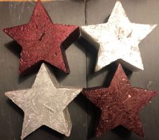 4 x Weihnachts Kerzen Sterne