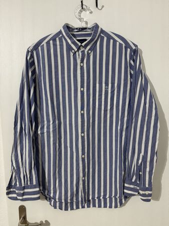 Gant blau weiss gestreift Herren Hemd Grösse L, oryginal
