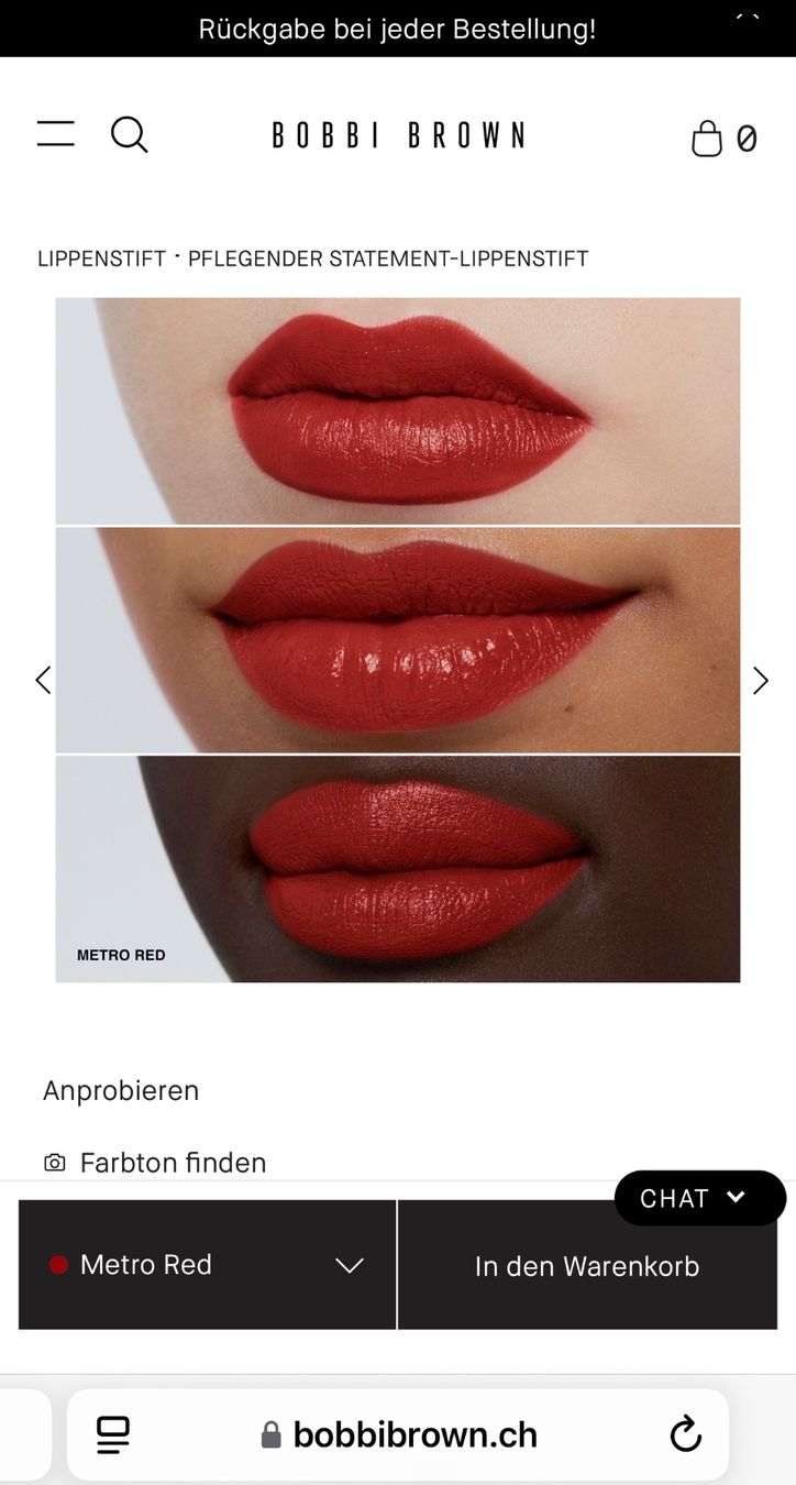 Make-up: LIPPENSTIFT BOBBI BROWN - METRO RED 801 – Nuovo e nell'imballaggio originale da Zürich venduto da Mina_09 6