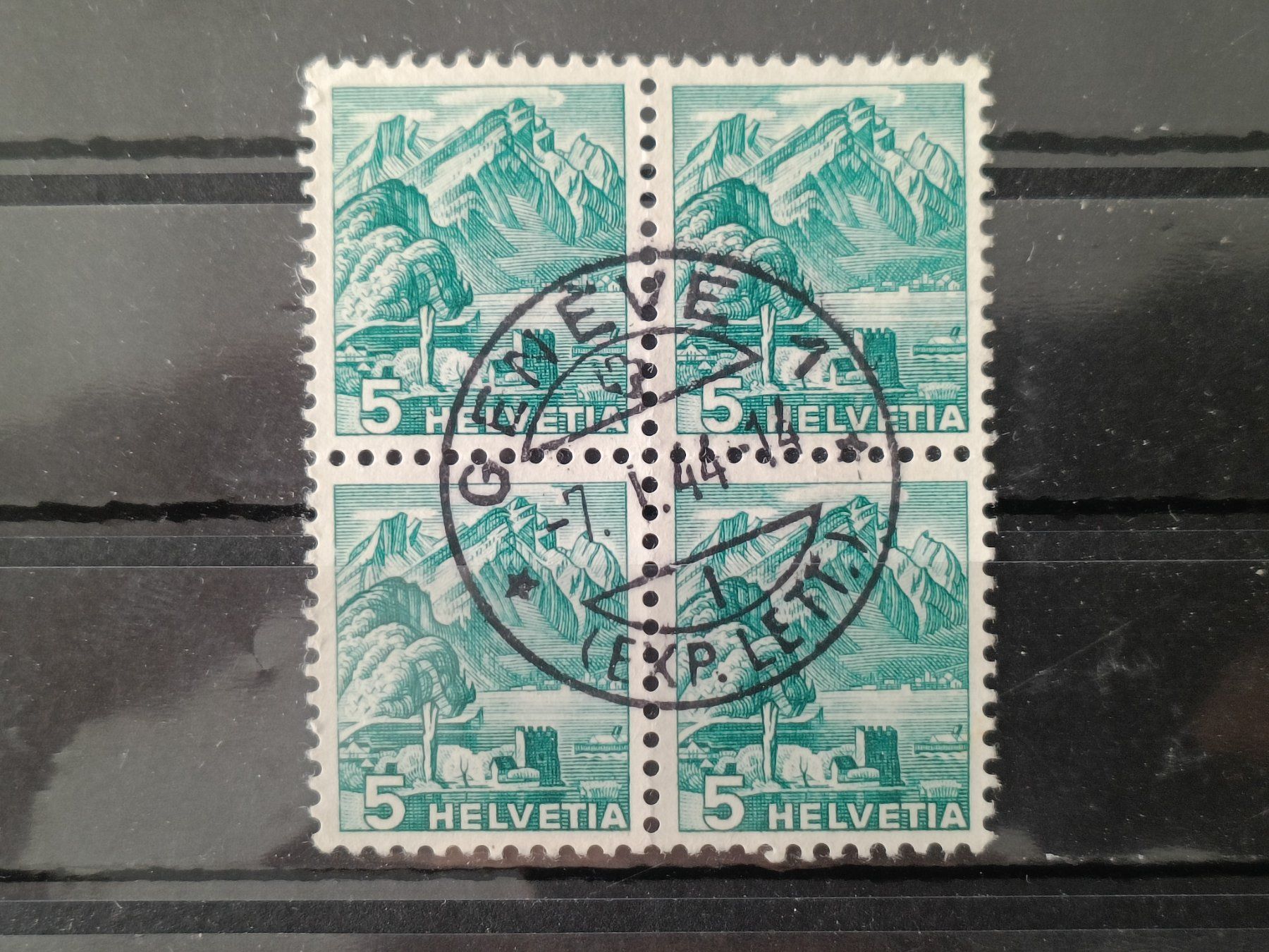 Alle Briefmarken: 1936 Pilatus Viererblock glatt Top Stempel – Gebraucht aus Dübendorf von goeggi79
