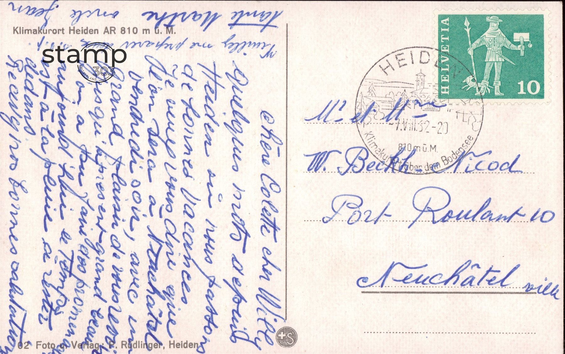 Cartoline postali: 1962 AK Heiden _ Klimakurort – Usato da Eggersriet venduto da stamp303 1