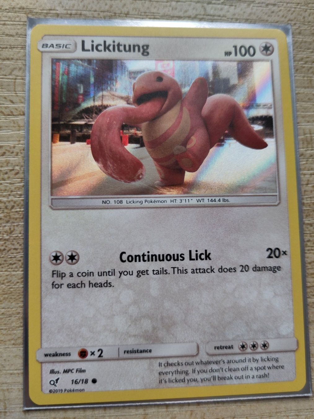 Pokémon Carte collezionabili: Lickitung Holo Detective Pikachu 16/18 - EN – Usato da Bern venduto da gil_rkx8