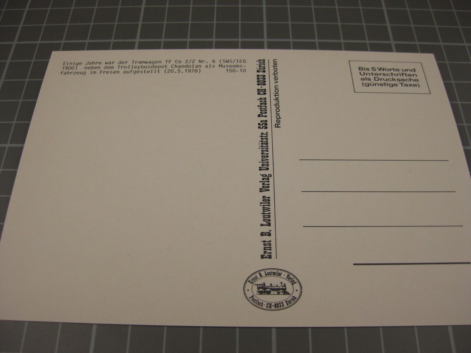 Cartoline postali: AK Tram aus Fribourg – Nuovo (secondo la descrizione) da Malters venduto da Marosko 1