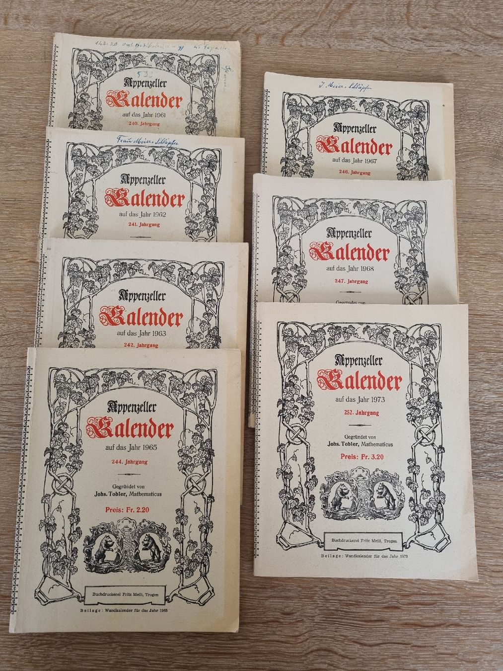 Libri: 7 Appenzellerkalender antik  – Usato da Abtwil SG venduto da danikari