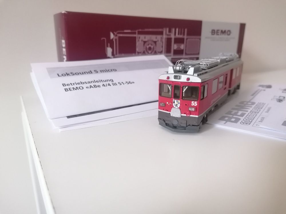 Bemo Modelleisenbahnen: Bemo 1369 107 RhB ABe 4/4 Nr. 55 Digital Sound – Gebraucht aus Viganello von Calanda747 7