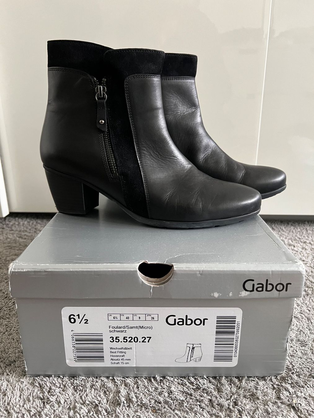 Gabor Scarpe da donna: Bottines Gabor noires en cuir 40 – Nuovo (secondo la descrizione) da Genève venduto da alfalfa 2