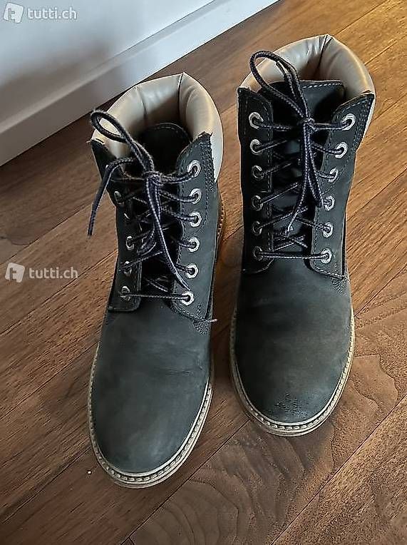 Damenschuhe: Stiefel "Boots" Lumberjack Leder blau Gr. 40 – Neu (gemäss Beschreibung) aus Oberrohrdorf von Augustus5