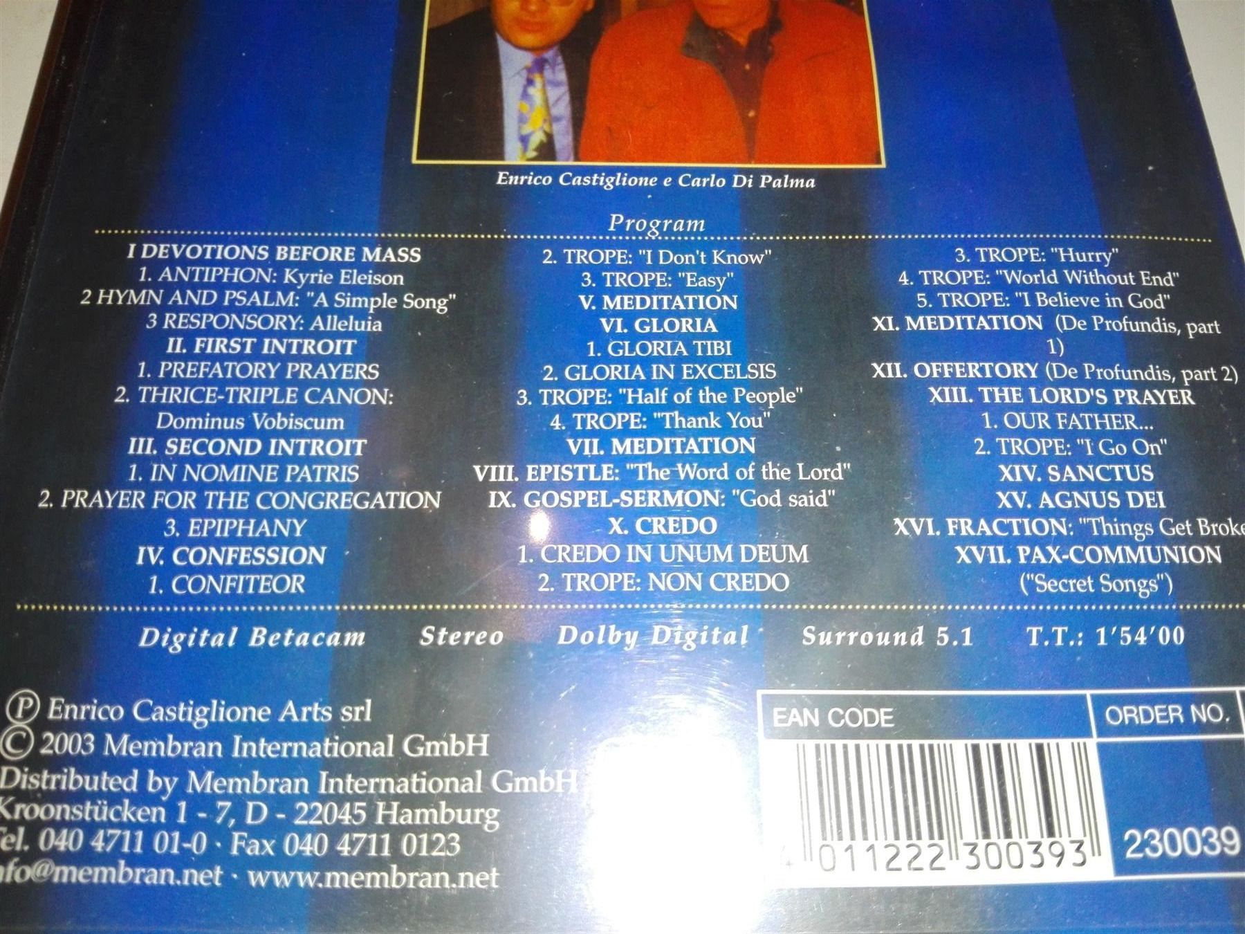 Tutti i DVDs: Leonard Bernstein Mass    (The Musical) – Usato da St.Galllen venduto da elkaphone 3