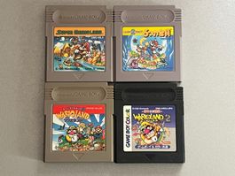 Super Mario Land 1, 2, 3 & Wario Land 2 - 4 GB GameBoy Games