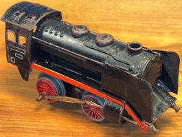Antike Dampflokomotive, Blechspielzeug, Retro