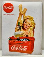 sehr schönes Coca-Cola Blechschild  Neu, 39,5x29,5 cm