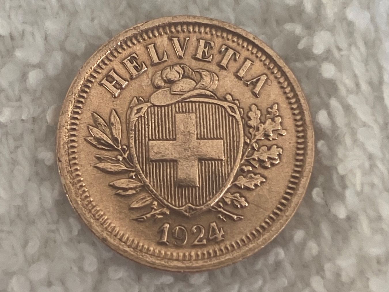 Alle Münzen: 1 centime/rappen 1924 abart – Gebraucht aus Nyon von Ilmi09