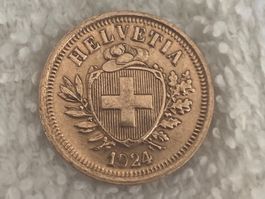 1 centime/rappen 1924 abart