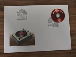 FDC Ausschnitt Sonderblock Schallplatte 2014