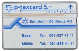 Bahnhof Kühlhaus AG - seltene Firmen Taxcard