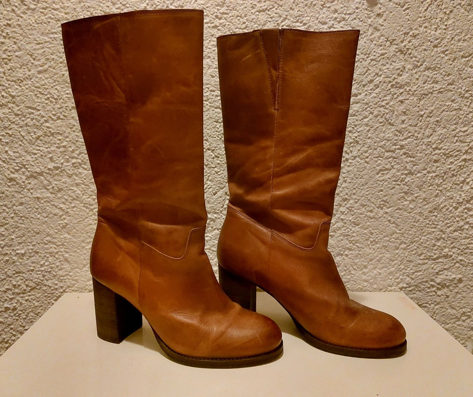 Lazamani Damenschuhe: Leder Cowboy-/Bikerboot von Lazamani Gr.39 – Gebraucht aus Horgen von Angel0010