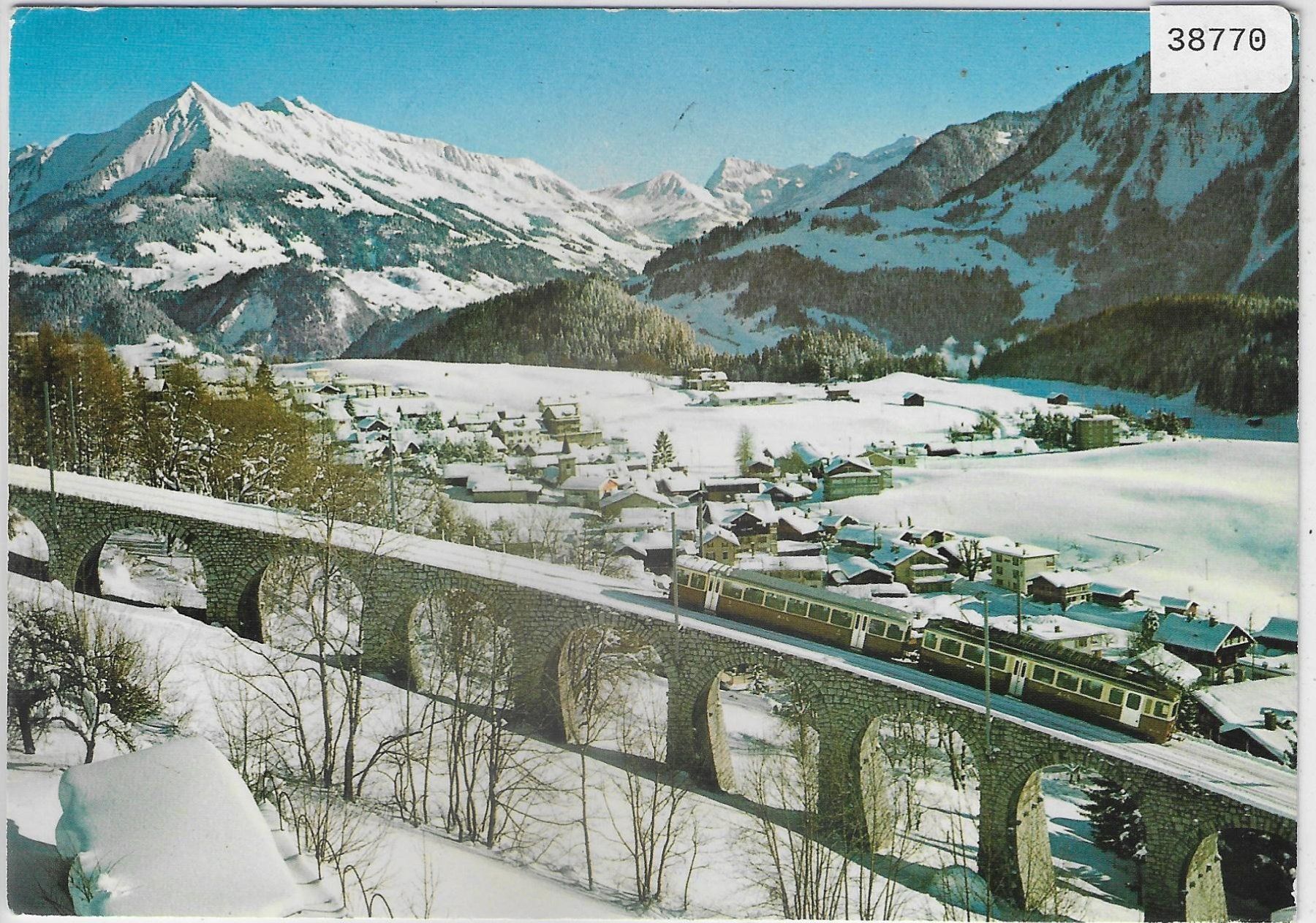 Cartoline postali: Leysin - Bahn im Winter en hiver – Usato da Ettingen venduto da Kartenplanet