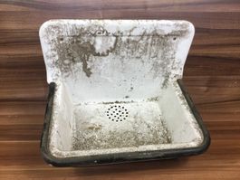 Gebrauchter Gusseisen Brunnen Waschbecken Emailiert