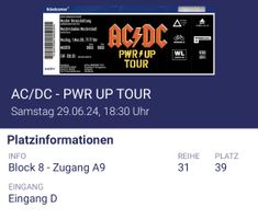 AC/DC Ticket 