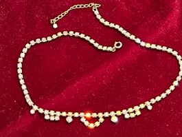 💎 Collier Vintage 1960 Allemagne 55 Zircones Argenté Chic