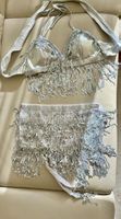 Bellydance / Latin Tanz Bustier & Rock, Set, Silber
