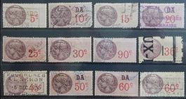 Frankreich Fiscal Lot mit alten Werten IV