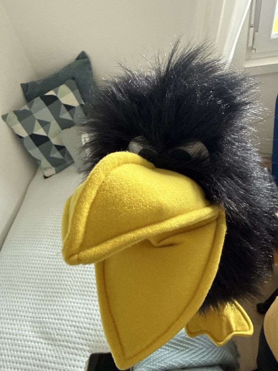 Bambole: Handpuppe Rabe Abraxas – Nuovo (secondo la descrizione) da Bergdietikon venduto da pulverschneegut 2