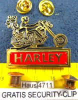 HD 2NÄGEL-PIN CUTOUT HARLEY SEXY GIRL AND BOY GEPRÄGT GOLDIG