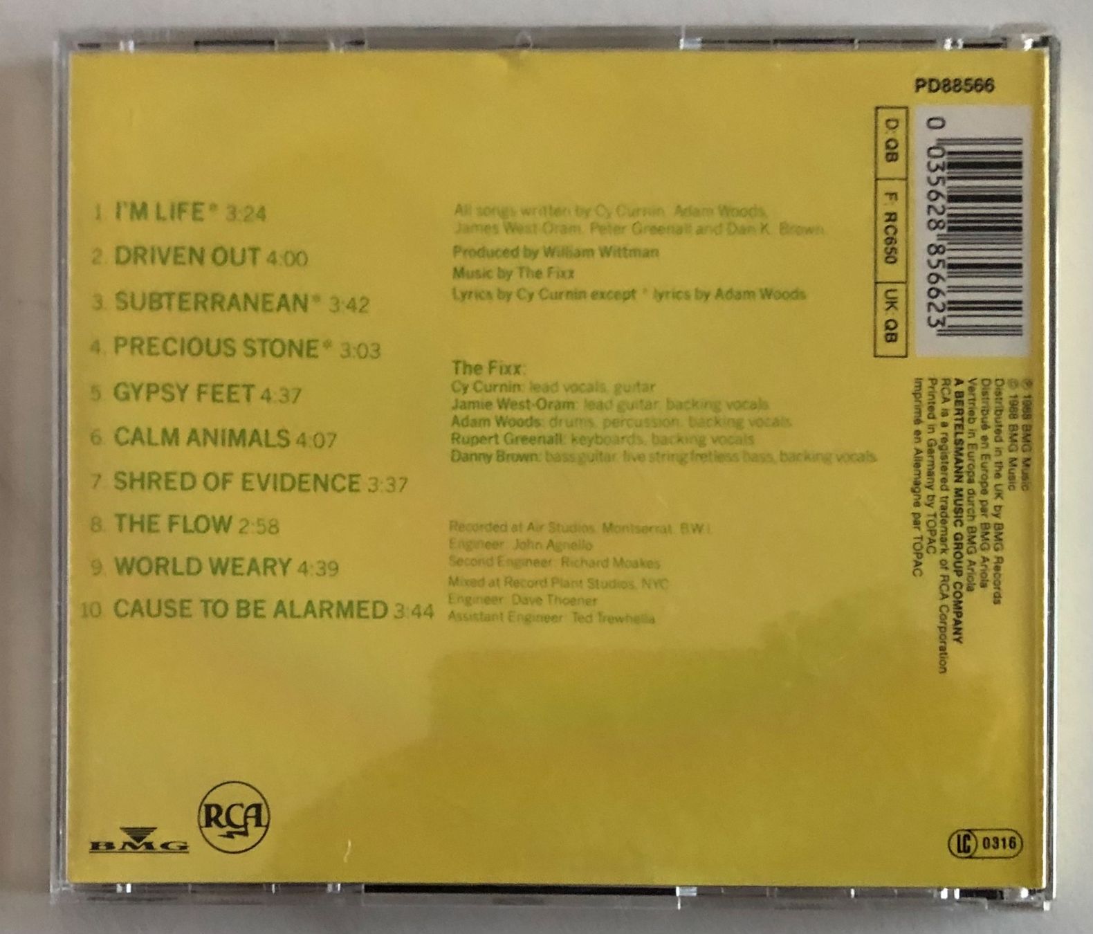 Schallplatten: THE FIXX - CALM ANIMALS – Gebraucht aus Poliez-Pittet von Newtown-Records 1