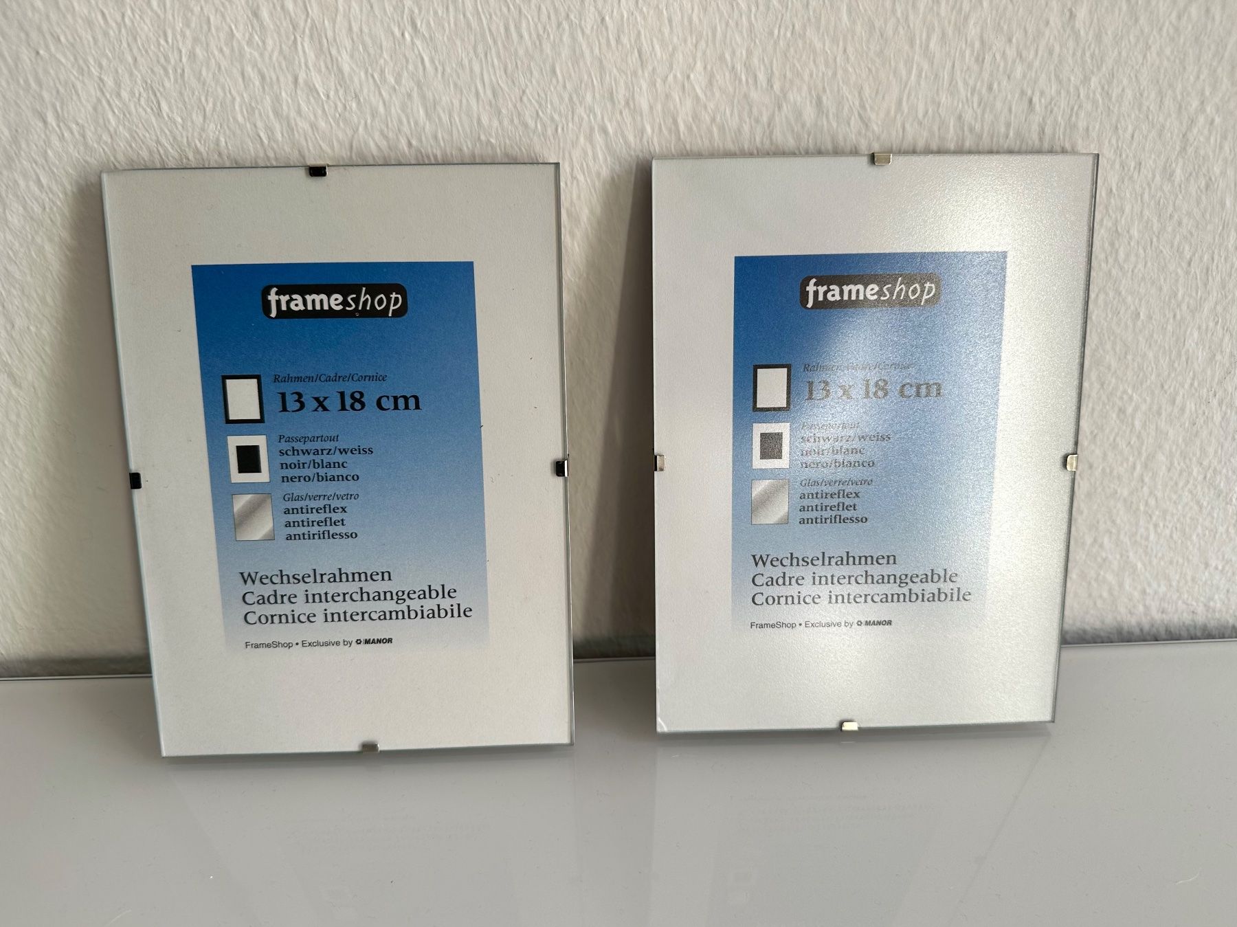 Bilderrahmen: 2 x Wechselrahmen mit antireflex Glas by Manor – Gebraucht aus Bern von Fraeuleinhonig