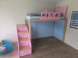 Tolles Jugendbett Dearkids (mit Treppe und Schubladen)