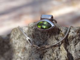 WAVE Contemporary Jewellery: 3er-Peridot-Set Sterling Silver