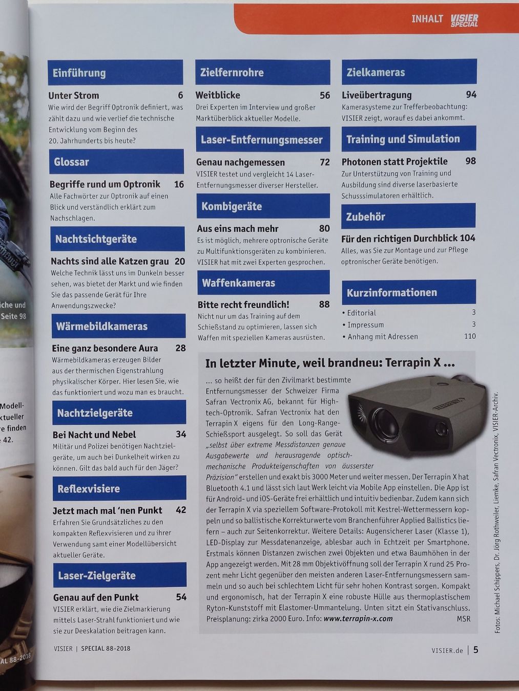 Riviste & Magazine: VISIER Special Nr. 88 - Optronik – Nuovo (secondo la descrizione) da Liebefeld venduto da Helveticus6 1