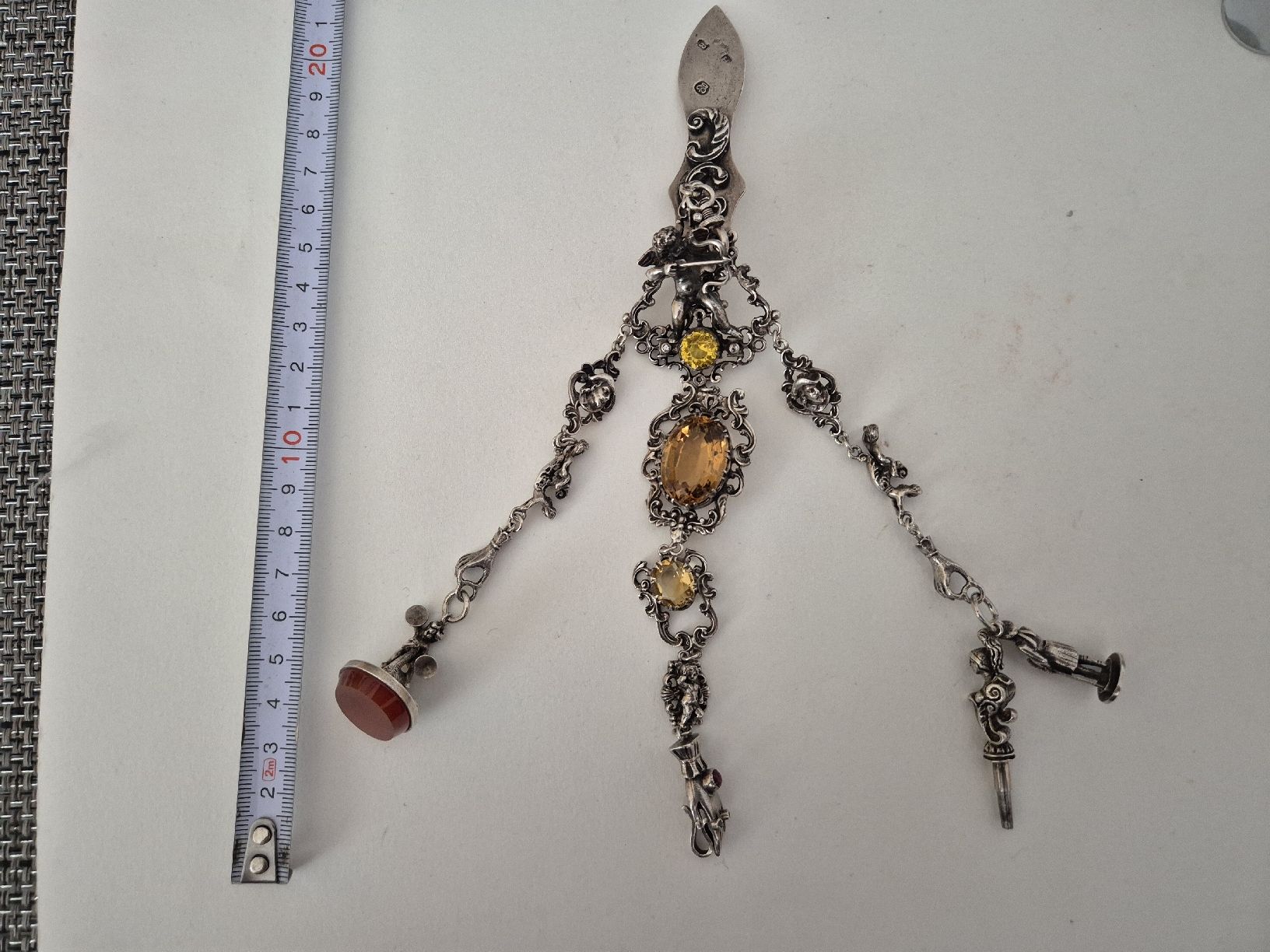 Anhänger: Antik Chatelaine / sur Poche Charivari Silber Putti Siegel – Gebraucht aus Russikon von eunicetungol